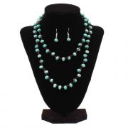 Blazin Roxx Glass Bead Necklace Set Turquoise