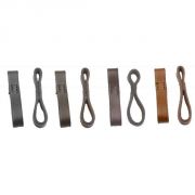 Camelot Leather Bit Loops for Full Cheek Snaffle Havana Brown
