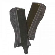 Ovation Ribbed Elastic Suede Half Chap Black or Brown