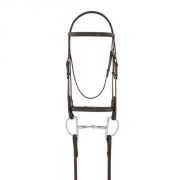 Camelot Plain Raised Padded Bridle with Laced Reins Full Horse Size