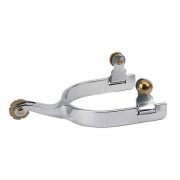 Weaver Mens Roping Spurs with Plain Band Stainless Steel