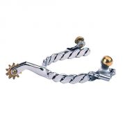 Weaver Ladies Roping Spurs with Twisted Band Stainless Steel