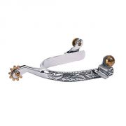 Weaver Ladies Roping Spurs with Engraved Band Stainless Steel