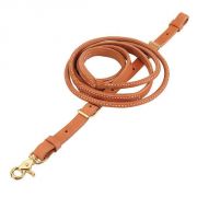 Weaver Harness Leather Round Roper and Contest Rein 8ft