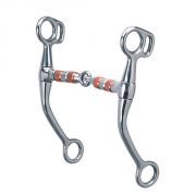 Weaver Tom Thumb Snaffle Roller Mouth Copper and Stainless Steel