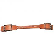 Weaver Harness Leather Rounded Curb Strap Nickel Plated Hardware