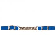 Weaver Nylon Curb Strap with Flat Link Chain Blue