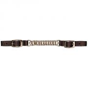 WeaverNylon Curb Strap with Flat Link Chain Brown