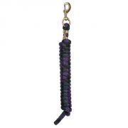 Weaver Poly Lead Rope Purple Hunter Black Ribbon 10ft