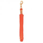 Weaver Poly Lead Rope Orange Solid 10ft