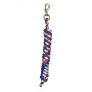 Weaver Poly Lead Rope Blue Red White Twist 10ft