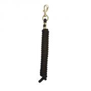 Weaver 7ft Poly Lead Rope with Solid Brass Snap Black Solid