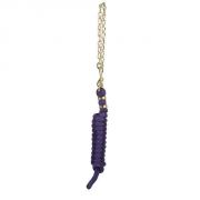 Weaver 8ft 6in Poly Lead Rope with Brass Plated Swivel Chain Purple Solid