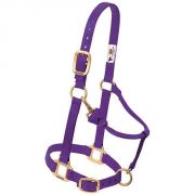Weaver Original Adjustable Chin and Throat Snap Halter Purple Yearling Horse