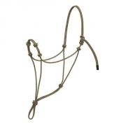 Weaver Silvertip Four Knot Rope Halter Black Tan Small