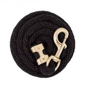 Weaver 8ft Value Lead Rope with Brass Plated 225 Snap Solid Black