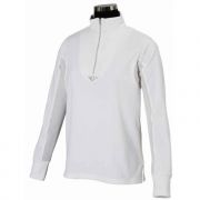 TuffRider Childrens Ventilated Technical Long Sleeve Sport Shirt White