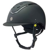 Charles Owen EQx Kylo Dial Fit Riding Helmet w/MIPS - Matte Black with Gloss Trim