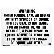 Florida Equine Liability Law Sign 18x24