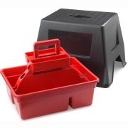 Miller Manufacturing DuraTote Stool and Tote Box Red
