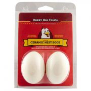 Happy Hen Ceramic Nest Eggs 2 Pack White
