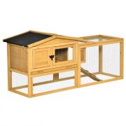 Fir Wood Weather Resistant Rabbit Hutch Chicken Coop with Ramp @ Sunset Feed Miami