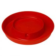 Plastic Screw On Poultry Waterer Base 1 Gallon Red