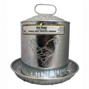 Galvanized Double Wall Waterer 2 Gallon