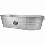 Behrens Round Oval Galvanized Hot Dip Wash Tub Trough 33 Gallon