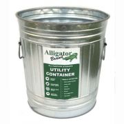 Alligator Brand Utility Container Galvanized Trash Can with Lid 6 Gallon