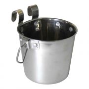 Leather Brother Stainless Steel Flat Sided Hook On Pail 9 Quart
