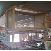 Wood and Wire Elevated Rabbit Hutch  Medium