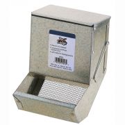 Pet Lodge Metal Small Animal Feeder with Lid and Sifter Bottom 5 Inch