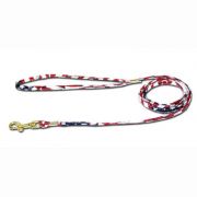 Leather Brothers Stars and Stripes Small Dog Leash