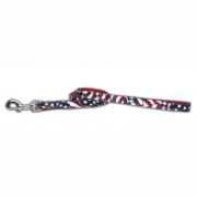 Leather Brothers Stars and Stripes Large Dog Leash