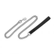 Titan Chain Dog Leash with Nylon Handle Loop Fine 4ft