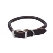 Circle T Latigo Leather Round Dog Collar 16in