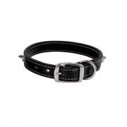 Weaver Leather Spiked Leather Dog Collar Black