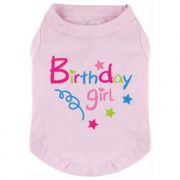Birthday Girl Dog Shirt Pink
