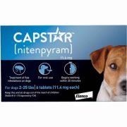 Novartis Capstar Flea Treatment Tablets Small Dog Under 25lb 6ct