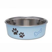 Loving Pets Stainless Steel Bella Bowl Murano Blue Large 52oz