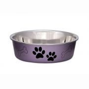 Loving Pets Stainless Steel Bella Bowl Grape Small 15oz