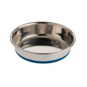 OurPets Premium Rubber Bonded Stainless Steel Cat Dish 8oz