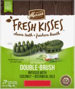 Merrick Fresh Kisses Double-Brush Coconut Oil Dental Dog Treats Small