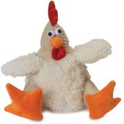 goDog Checkers Fat White Rooster Dog Toy Large
