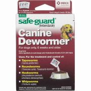 Merck Safeguard Dog Dewormer Fenbendozole 3 Day Supply 4g 40lb