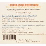 Broad Spectrum Dewormer Capsules for Cats and Small Dogs 4 Count