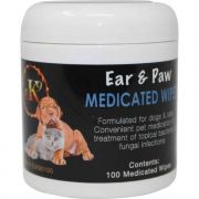 E3 Elite Grooming Ear and Paw Medicated Anti Fungal Wipes 100 Count