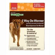 Sentry WormX Plus 7 Way Dog Dewormer Tablets for Medium and Large Dogs and Puppies 2 Count