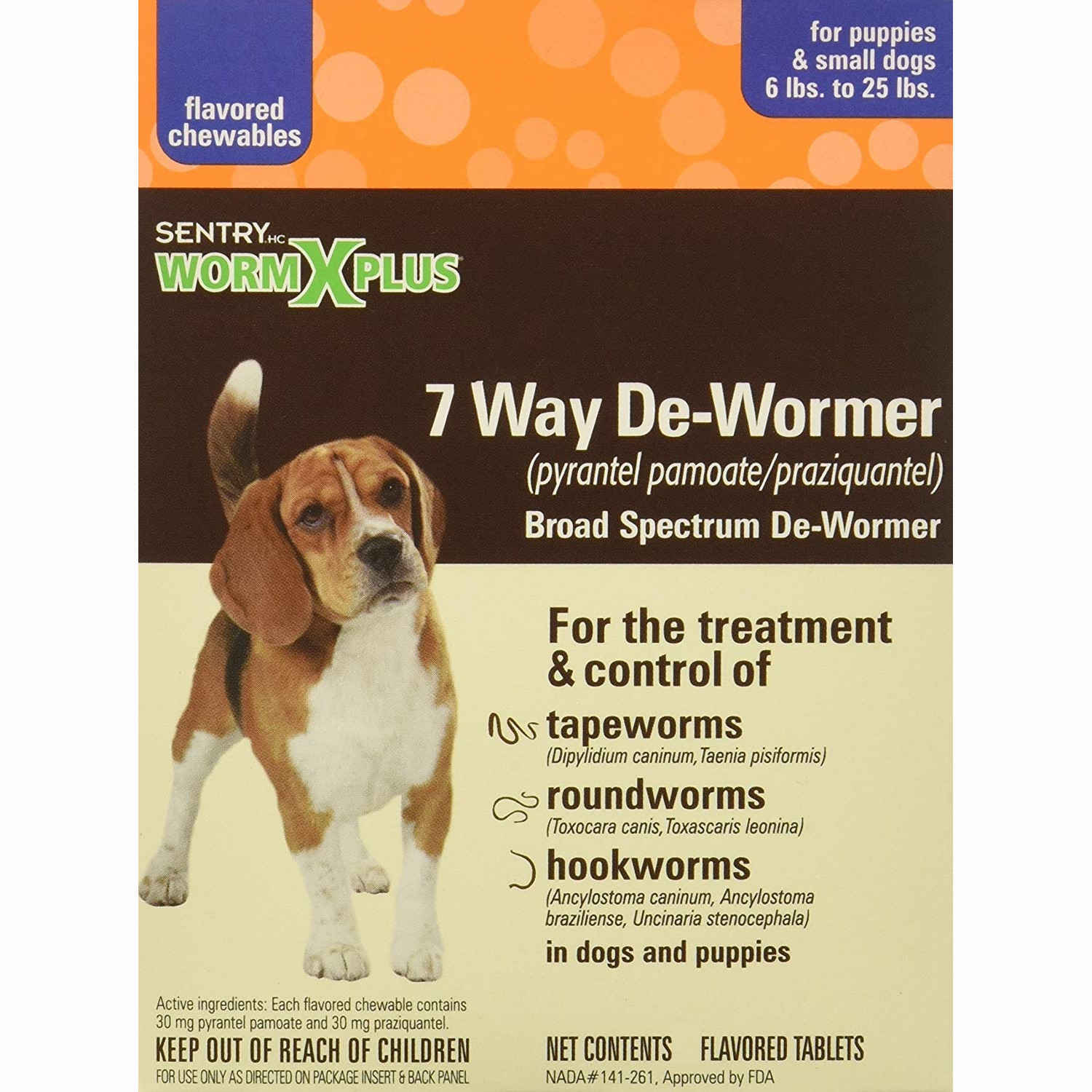 Sentry Wormx Plus 7 Way Dog Dewormer Tablets For Small Dogs And Puppies 